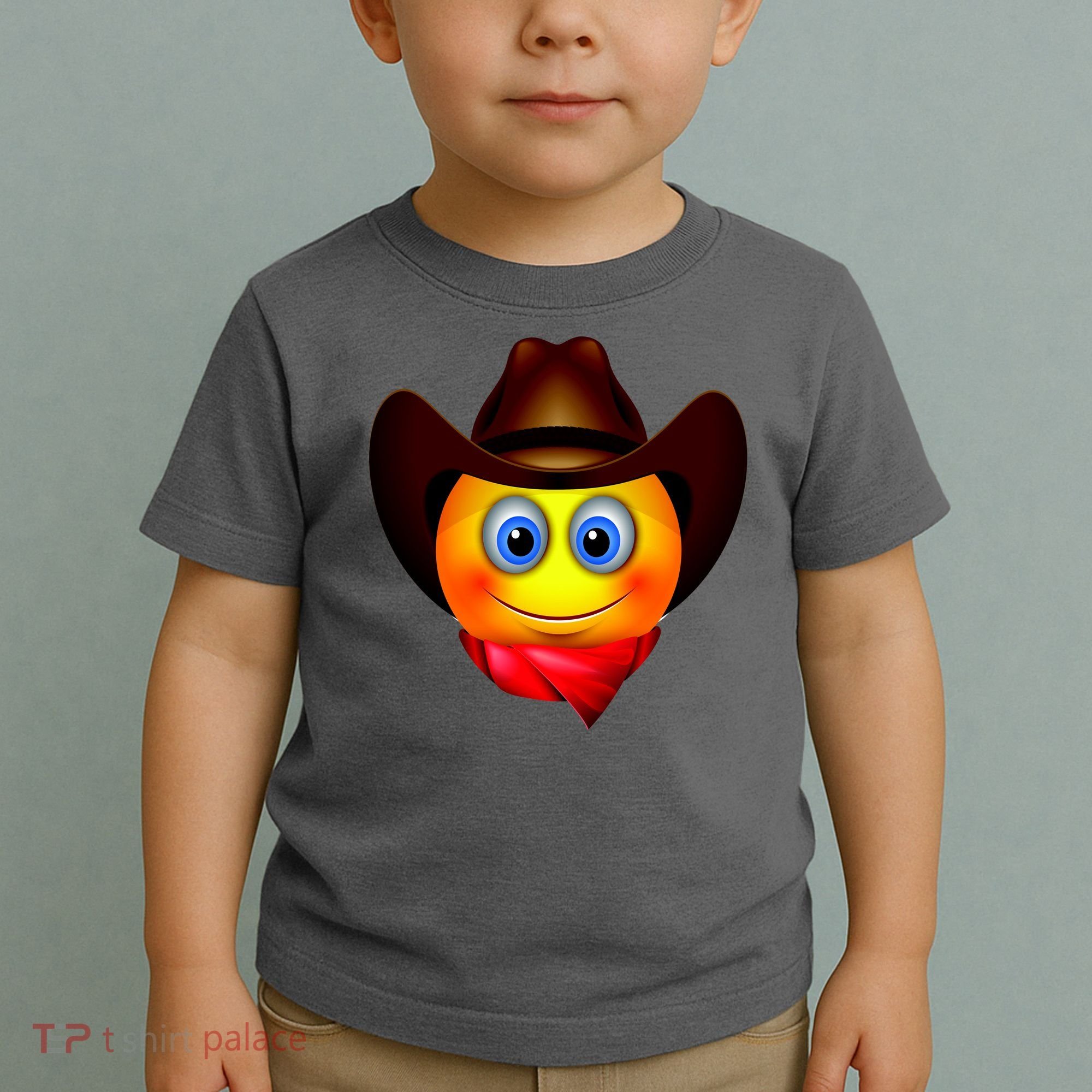Cowboy Emoji Smiley Toddler T-Shirt