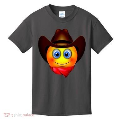 Cowboy Emoji Smiley Kids T-Shirt