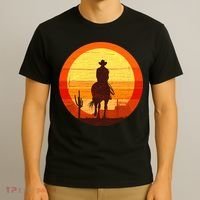 Cowboy Gamer Sunset T-Shirt thumb 3