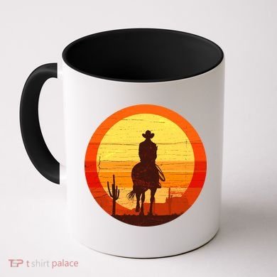 Cowboy Gamer Sunset Coffee Mug