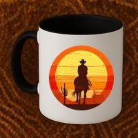 Cowboy Gamer Sunset Coffee Mug thumb 2