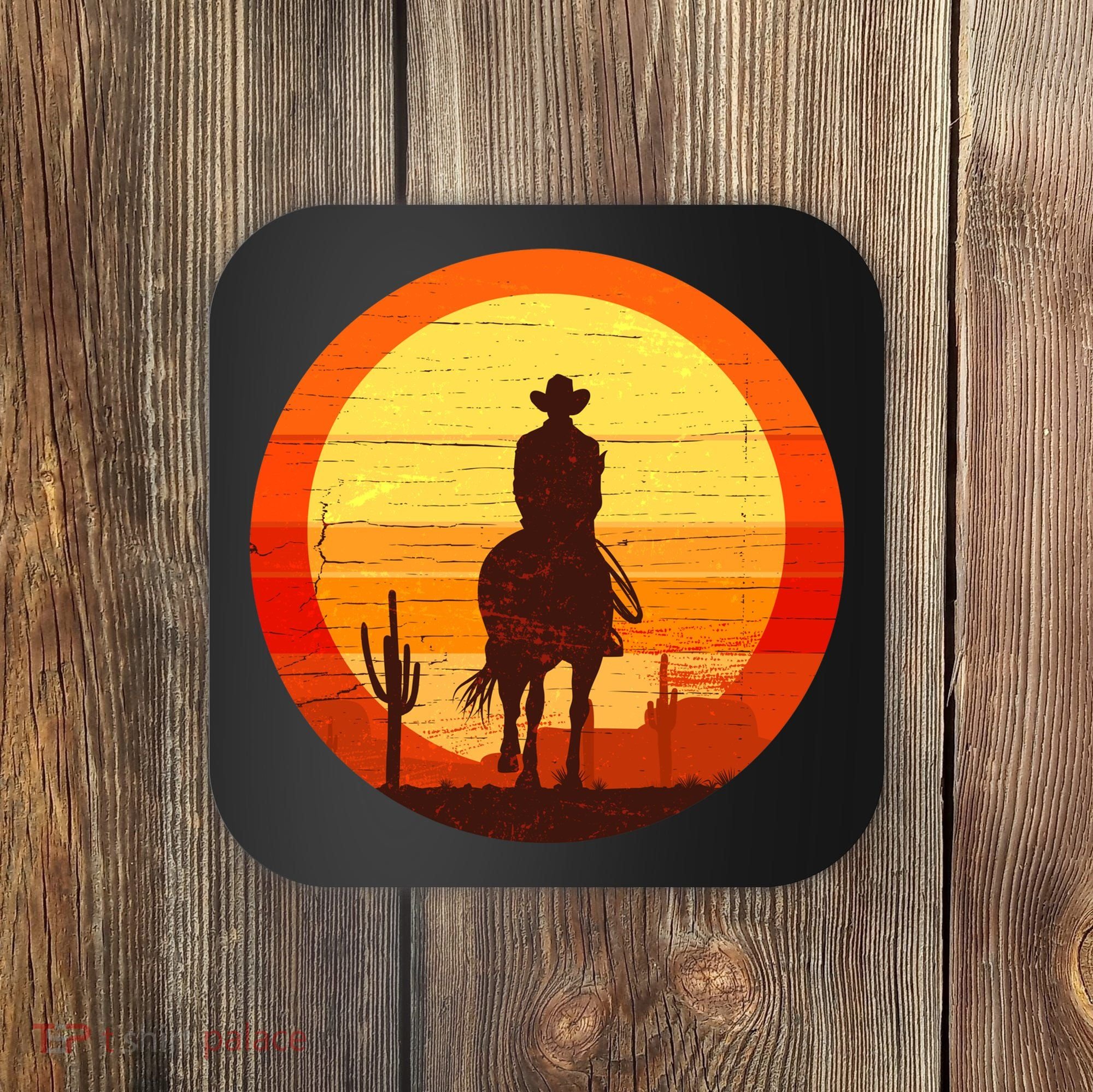 Cowboy Gamer Sunset Coaster