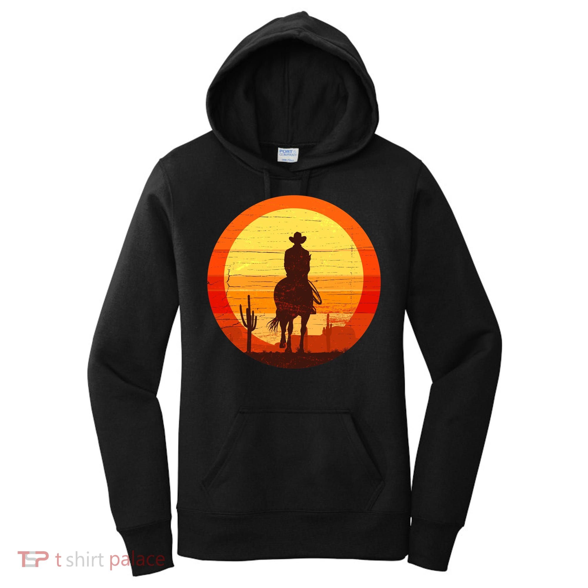 Cowboy Gamer Sunset Women's Hoodie