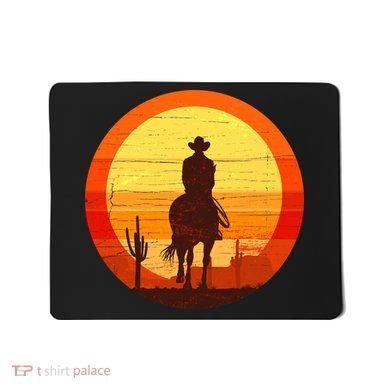 Cowboy Gamer Sunset Mousepad
