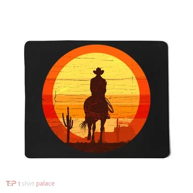 Cowboy Gamer Sunset Mousepad