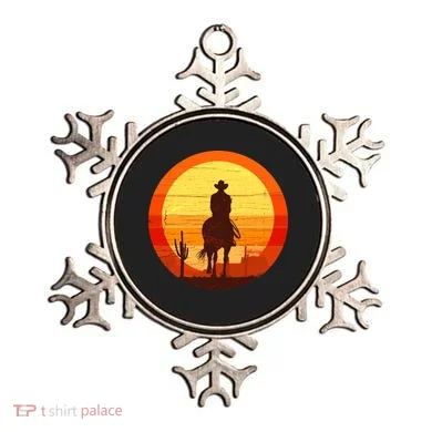 Cowboy Gamer Sunset Ornament
