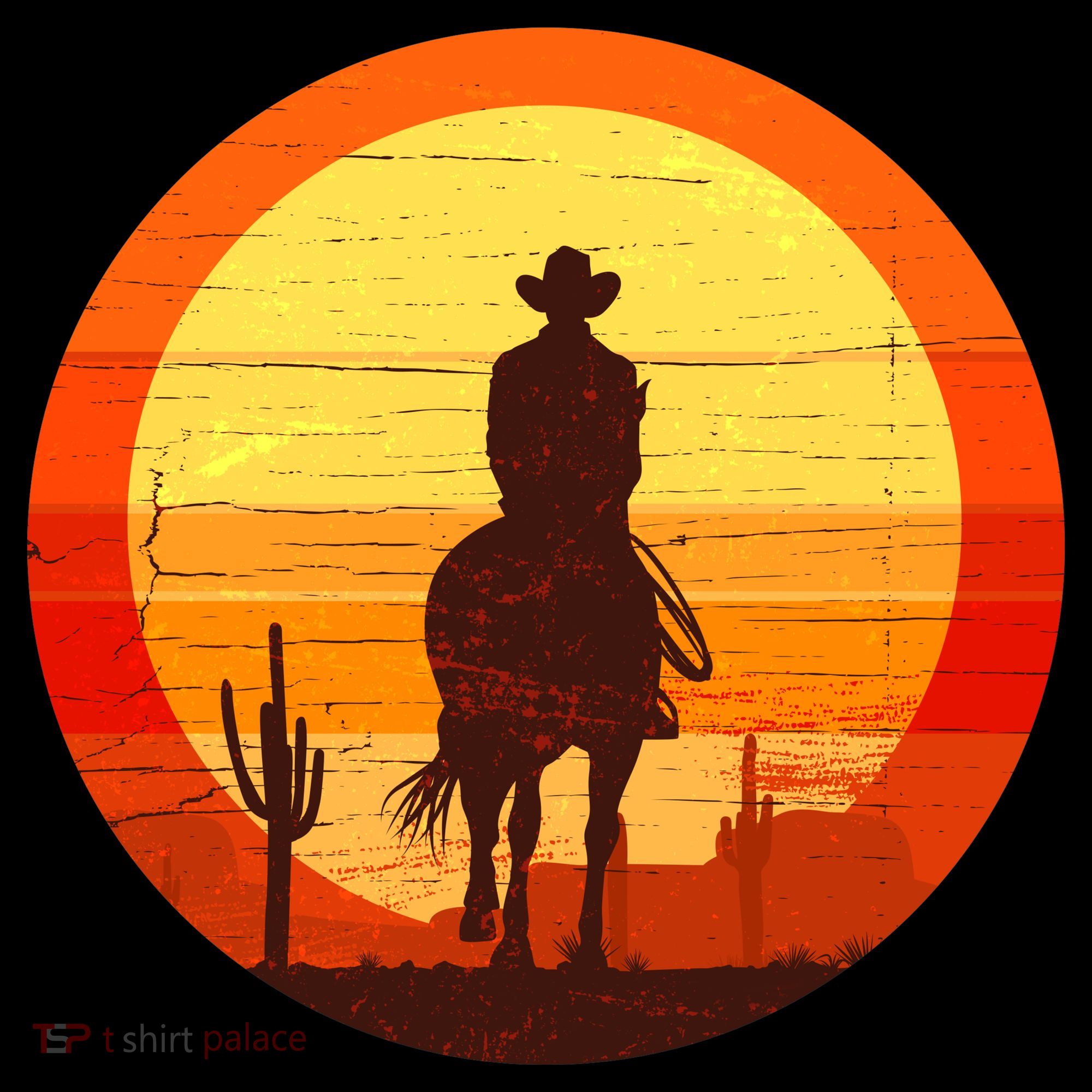 Cowboy Gamer Sunset Ornament