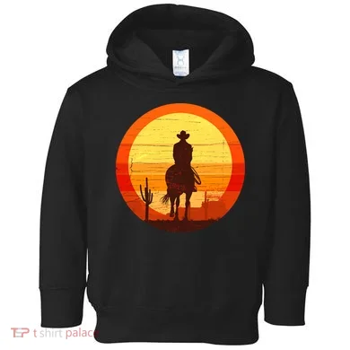 Cowboy Gamer Sunset Toddler Hoodie