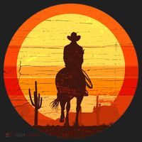 Cowboy Gamer Sunset Golf Towel thumb 3