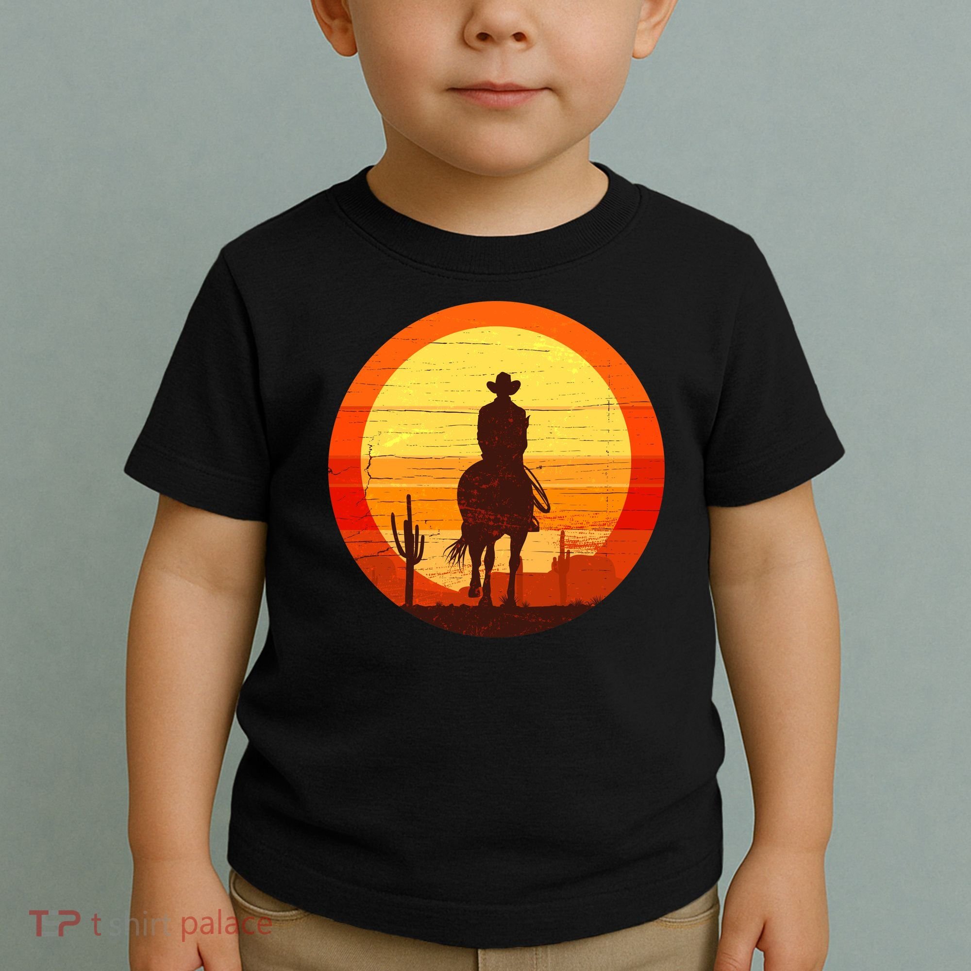 Cowboy Gamer Sunset Toddler T-Shirt
