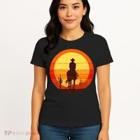 Cowboy Gamer Sunset Women's T-Shirt thumb 4