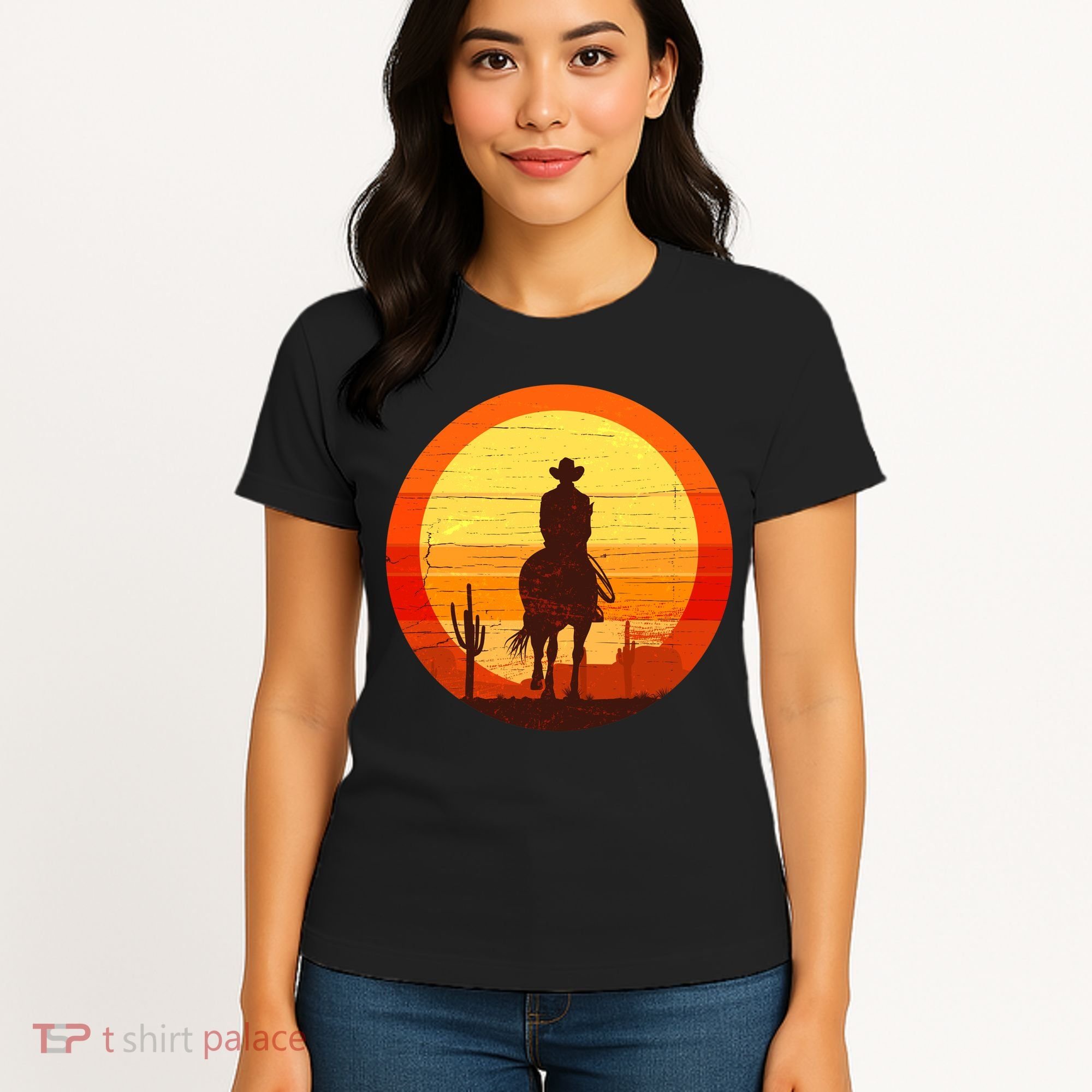 Cowboy Gamer Sunset Women's T-Shirt