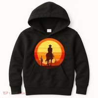 Cowboy Gamer Sunset Kids Hoodie thumb 0
