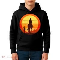 Cowboy Gamer Sunset Kids Hoodie thumb 4