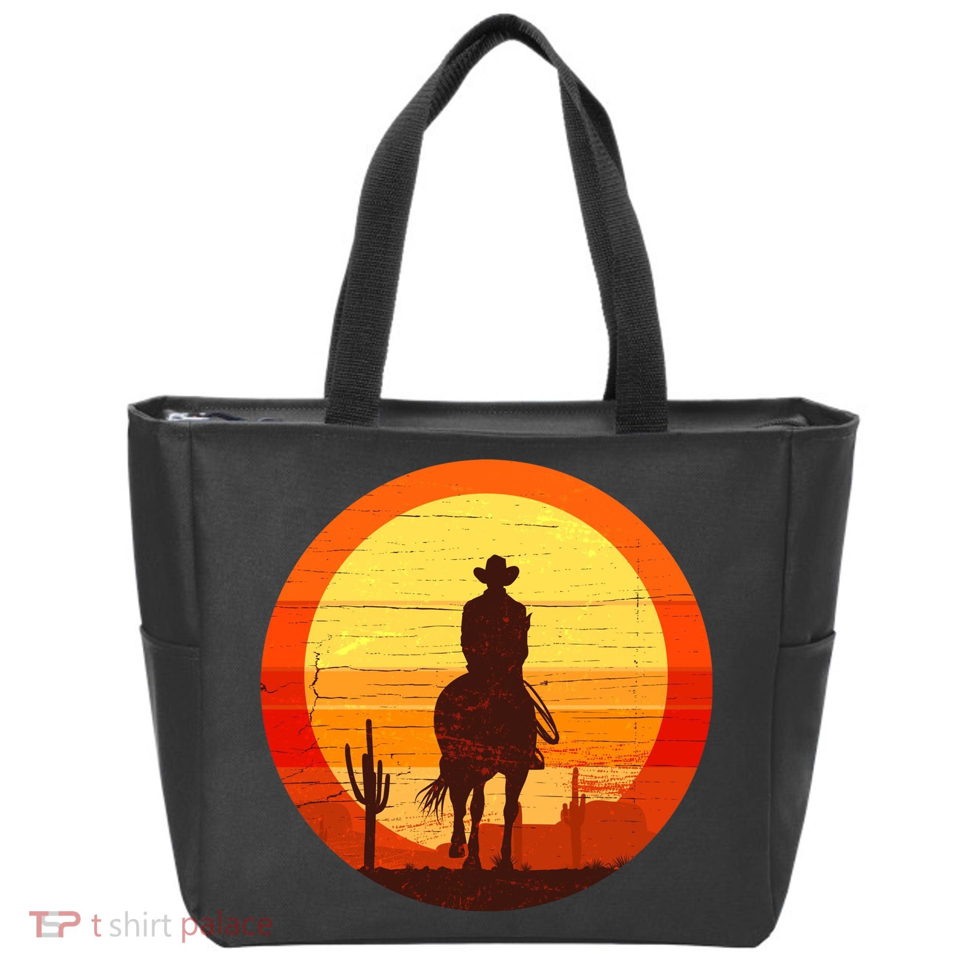 Cowboy Gamer Sunset Tote Bag