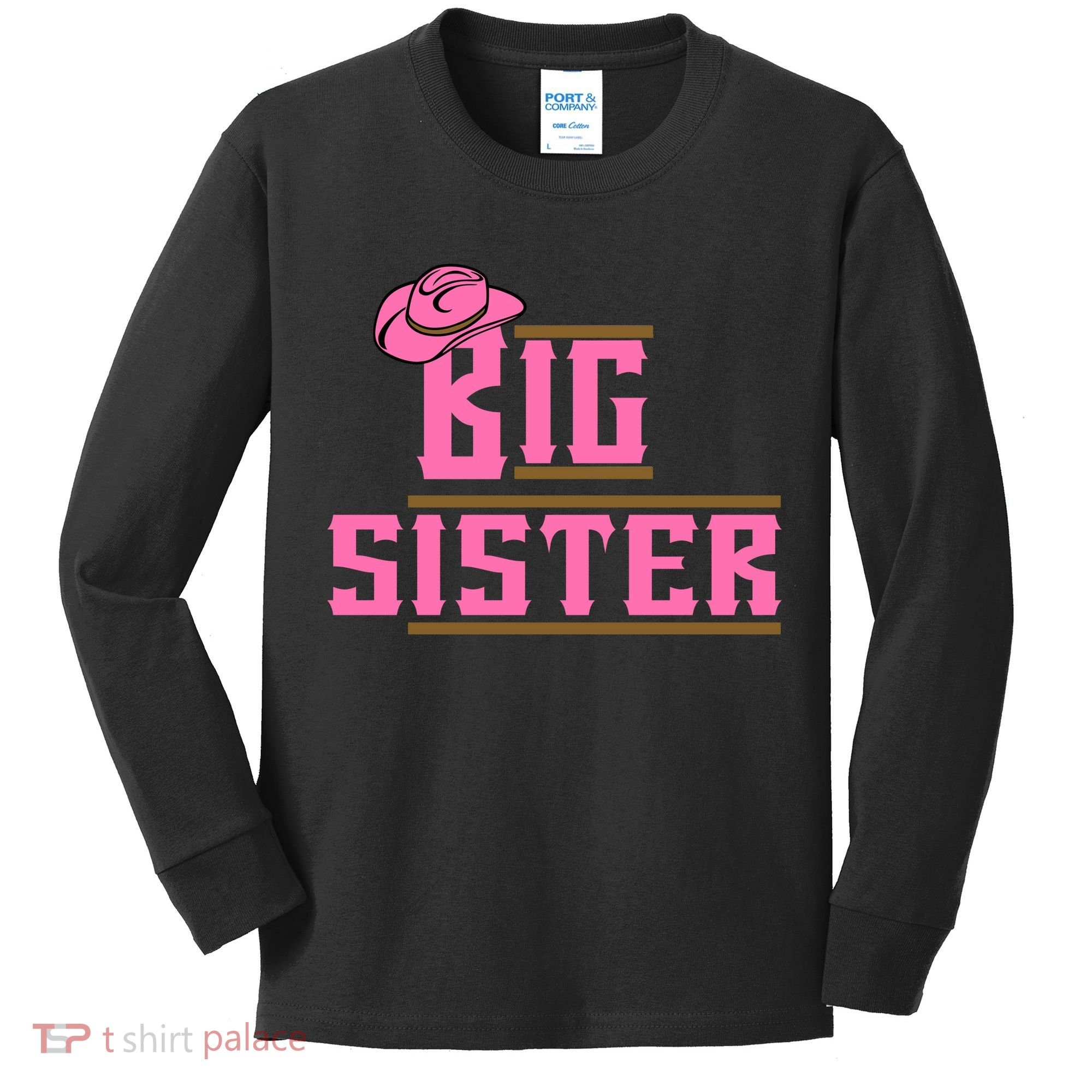 Cowgirl Big Sister Kids Long Sleeve Shirt