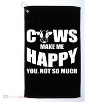 Cows Make Me Happy You Not So Much Golf Towel thumb 0
