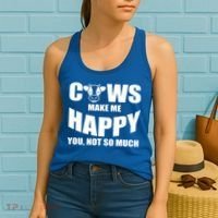 Cows Make Me Happy You Not So Much Women's Tank Top thumb 2