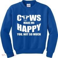 Cows Make Me Happy You Not So Much Kids Sweatshirt thumb 0
