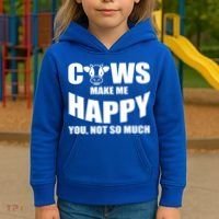 Cows Make Me Happy You Not So Much Kids Hoodie thumb 3