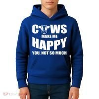 Cows Make Me Happy You Not So Much Kids Hoodie thumb 4