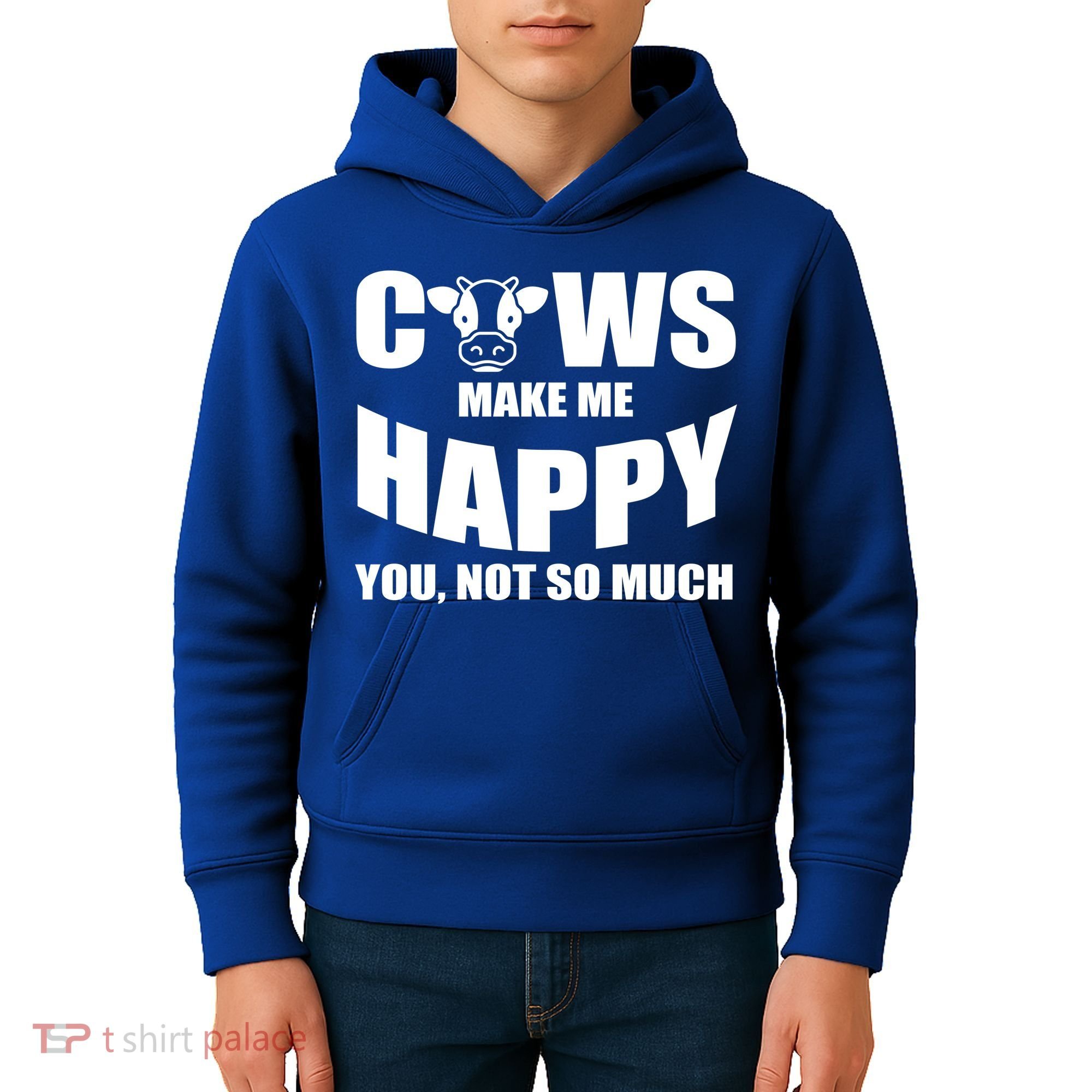 Cows Make Me Happy You Not So Much Kids Hoodie