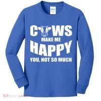 Cows Make Me Happy You Not So Much Kids Long Sleeve Shirt thumb 0