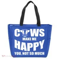 Cows Make Me Happy You Not So Much Tote Bag thumb 0