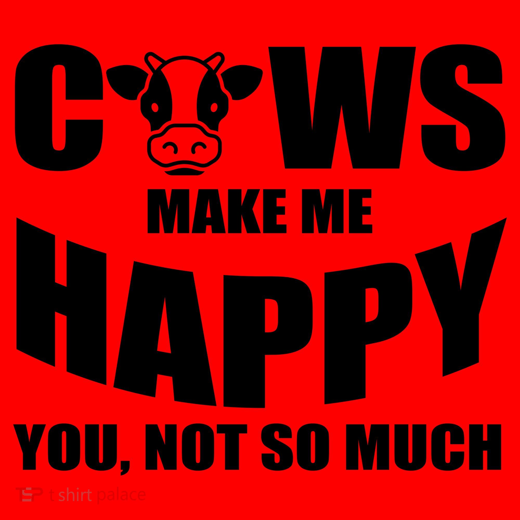 Cows Make Me Happy You Not So Much Santa Hat