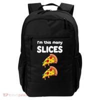 Cute Pizza 2nd Birthday I'm This Many Slices 2 Year Old Backpack thumb 0