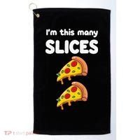 Cute Pizza 2nd Birthday I'm This Many Slices 2 Year Old Golf Towel thumb 0