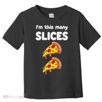 Cute Pizza 2nd Birthday I'm This Many Slices 2 Year Old Toddler T-Shirt thumb 0