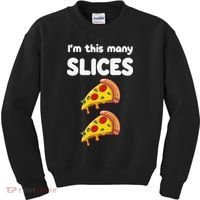 Cute Pizza 2nd Birthday I'm This Many Slices 2 Year Old Kids Sweatshirt thumb 0