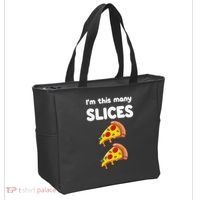 Cute Pizza 2nd Birthday I'm This Many Slices 2 Year Old Tote Bag thumb 2