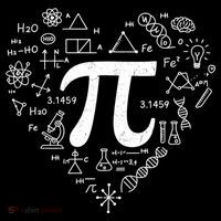 Cute Pi 3.14 Math Science Lover Heart Bucket Hat thumb 4