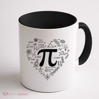 Cute Pi 3.14 Math Science Lover Heart Coffee Mug thumb 1