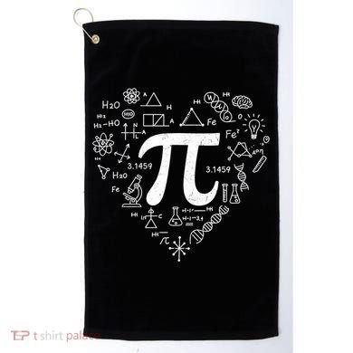Cute Pi 3.14 Math Science Lover Heart Golf Towel