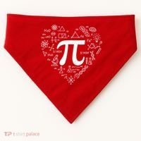 Cute Pi 3.14 Math Science Lover Heart USA-Made Doggie Bandana thumb 0