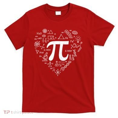 Cute Pi 3.14 Math Science Lover Heart T-Shirt