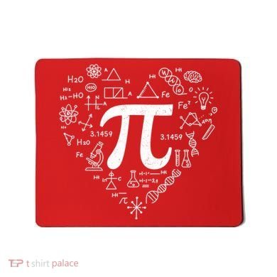 Cute Pi 3.14 Math Science Lover Heart Mousepad