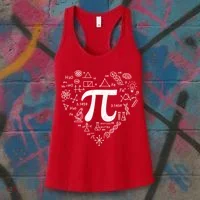 Cute Pi 3.14 Math Science Lover Heart Women's Tank Top thumb 3
