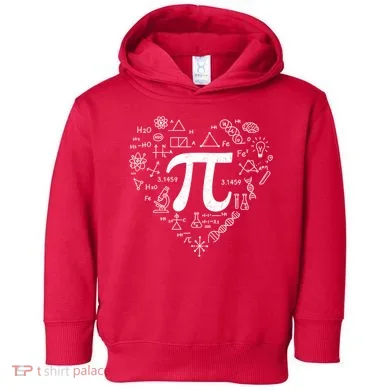 Cute Pi 3.14 Math Science Lover Heart Toddler Hoodie