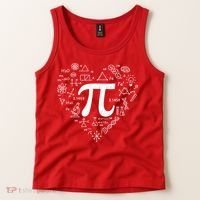Cute Pi 3.14 Math Science Lover Heart Tank Top thumb 2