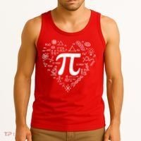 Cute Pi 3.14 Math Science Lover Heart Tank Top thumb 3