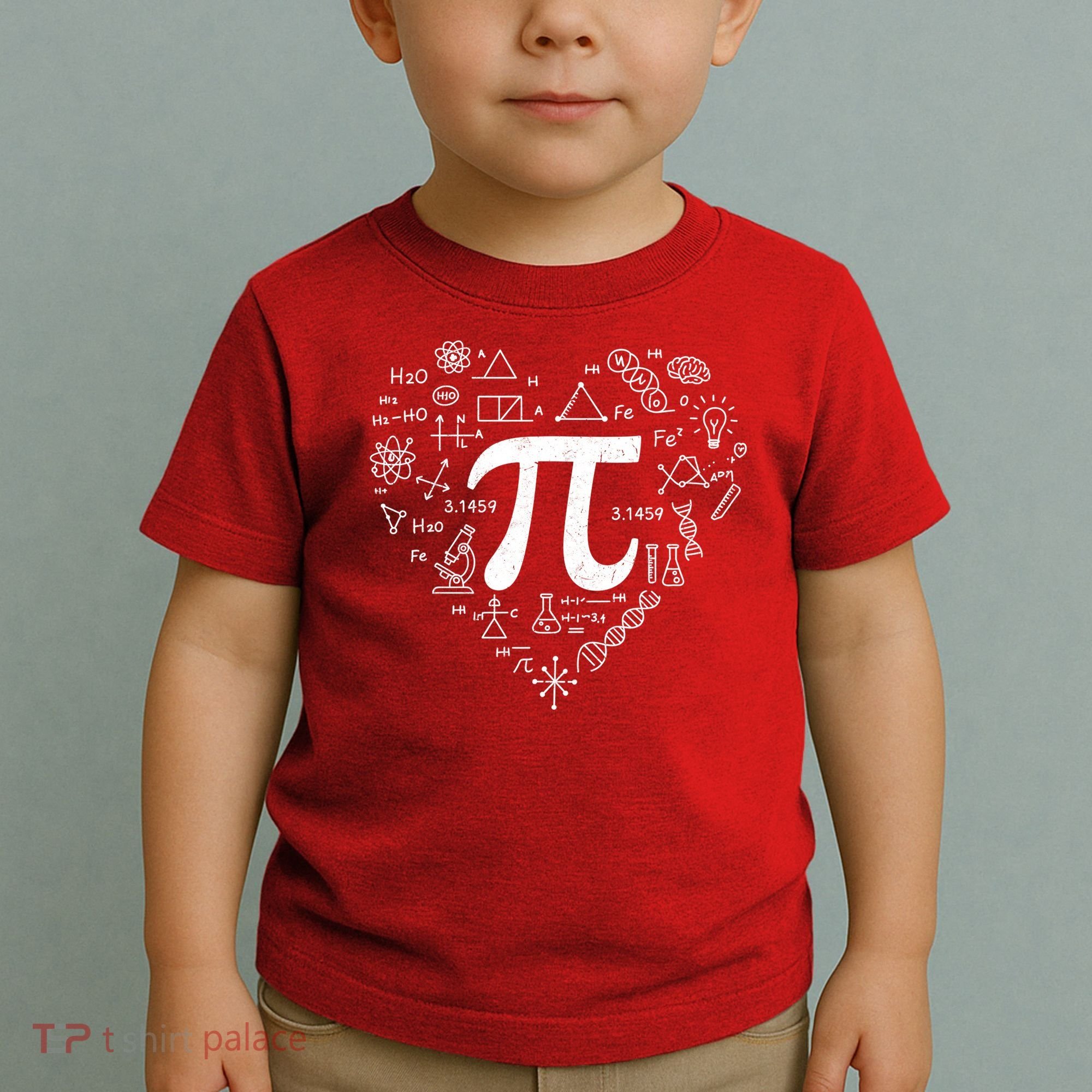 Cute Pi 3.14 Math Science Lover Heart Toddler T-Shirt