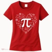 Cute Pi 3.14 Math Science Lover Heart Women's T-Shirt thumb 0