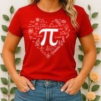 Cute Pi 3.14 Math Science Lover Heart Women's T-Shirt thumb 2