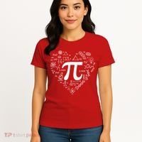 Cute Pi 3.14 Math Science Lover Heart Women's T-Shirt thumb 4