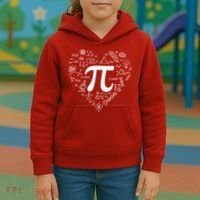 Cute Pi 3.14 Math Science Lover Heart Kids Hoodie thumb 3