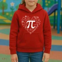 Cute Pi 3.14 Math Science Lover Heart Kids Hoodie thumb 3